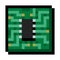 Pixel 8 bit silicon chip - vector, isolated