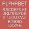 Pixel alphabet of numbers and letters