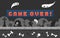 Pixel arcade banner with button game over for game design