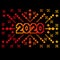Pixel Art 2020 Happy New Year . Cute Mascot Logo Icon Illustration . Happy New Year 2020 8bit , Firework