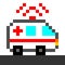 Pixel art ambulance