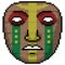 pixel art ancient wood mask