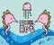 Pixel art aquatic world cartoons