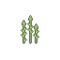 Pixel art asparagus icon.