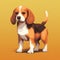 Pixel Art Beagle: Isometric 2d Game Art With Bold Colors