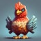 Pixel Art Bird: Detailed Character Design With Minecraft Inspiration