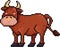 pixel art bull. Vector illustration decorative design