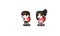 Pixel art cartoon asian child character with red backpack.