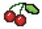 Pixel art cherries