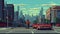 Pixel Art City: Vibrant Scenes And Exaggerated Animation