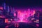Pixel Art Cityscape with a Neon Nightlife Vibe