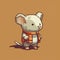 Pixel Art: Cute Rat Character In Minecraft Style