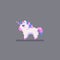 Pixel art fairy little unicorn personage