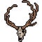 pixel art fantasy deer skull