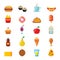 Pixel art food computer design icons vector.