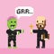 Pixel art game style halloween zombie and priest vector