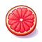 Pixel Art Grapefruit: 8-bit Style Game Item