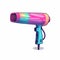 Pixel Art Hair Dryer With Vibrant Colors
