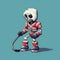 Pixel Art Hockey Skeleton: Playful Animation With Nostalgic Tone