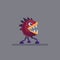 Pixel art horrible hybrid monster character