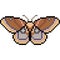 Pixel art insect moth