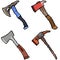 Pixel art isolated axe tool