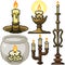 Pixel art isolated candle decoration