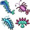 Pixel art isolated deep sea creature