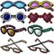 Pixel art isolated glasses fashion