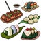 Pixel art isolated japanese snack