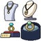 Pixel art isolated jewelry decoration