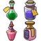 Pixel art isolated perfume bottle