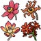 Pixel art isolated strange flower