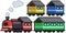 Pixel art isolated train toy