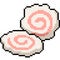 pixel art japanese star-shaped meatballs