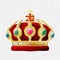 Pixel art king`s crown icon