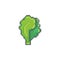 Pixel art lettuce icon vector design.