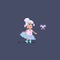 Pixel art little girl.