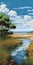 Pixel Art Of The Marsh In Provence