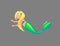 Pixel art mermaid.