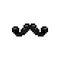 Pixel art moustaches illustration design
