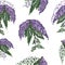 Pixel art pattern seamless with lilac