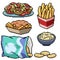 Pixel art potato snack food