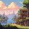 Pixel art reminiscent of classic retro games