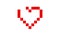 Pixel Art Retro Game Style Red Beating Heart. 4K Motion Design Animation for Valentines Day Background.