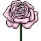 pixel art of rose bloom grow