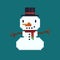 Pixel Art Snowman