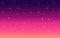 Pixel art star sky at sunset time