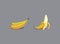 Pixel art style banana illustration