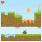 Pixel art style game level vector assets objects